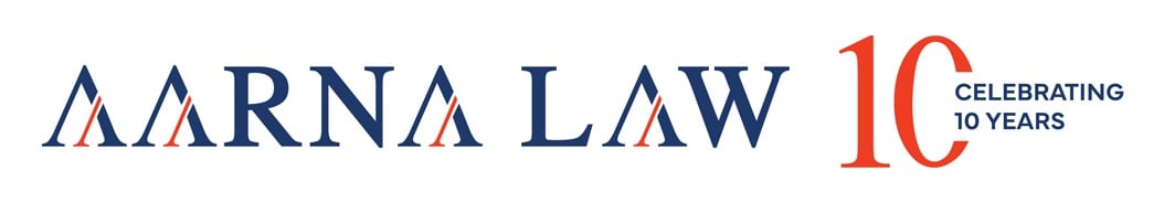 Aarna Law logo 10 anniversary
